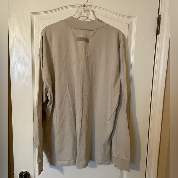 ESSENTIALS Fear of God Beige Khaki Cotton Jersey Long Sleeve T-Shirt Size XL - Picture 8 of 8